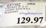 Costco Price: Coleman 10' x 10' Deluxe Dome Canopy w/Wall (Seattle Seahawks)