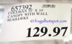 Costco Price: Coleman 10' x 10' Deluxe Dome Canopy w/Wall (Seattle Seahawks) Costco Price: Coleman 10' x 10' Deluxe Dome Canopy w/Wall (Seattle Seahawks)