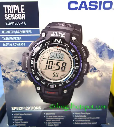 Casio Triple Sensor Digital Black Men's Watch Costco | Frugal Hotspot