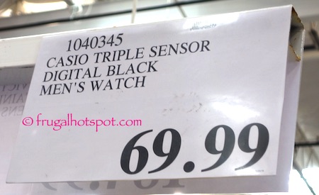 Casio Triple Sensor Digital Black Men's Watch Costco Price | Frugal Hotspot