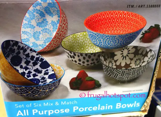 Certified All Purpose Porcelain Bowls Set of 6 Costco | Frugal Hotspot