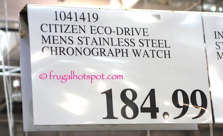 Citizen Eco-Drive Mens Stainless Steel Chronograph Watch Costco Price | Frugal Hotspot