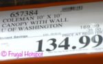 Costco Price: Coleman 10' x 10' Deluxe Dome Canopy w/Wall (University of Washington)