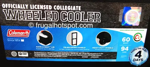 Coleman 60 Quart Officially Licensed Collegiate Wheeled Cooler Costco | Frugal Hotspot