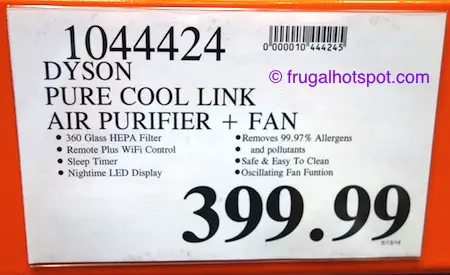 Dyson Pure Cool Link Air Purifier Fan Costco Price | Frugal Hotspot