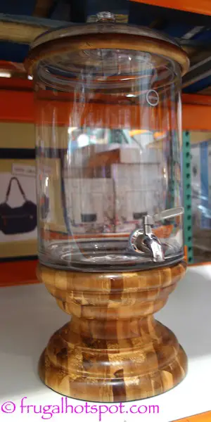 Fifth Avenue Crystal Glass Beverage Dispenser with Acacia Wood Base Costco | Frugal Hotspot