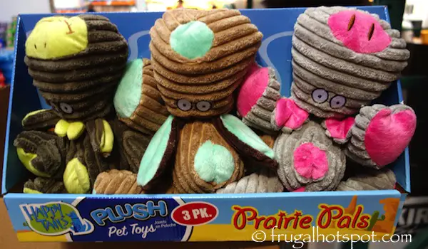 Happy Tails Prairie Pals Plush Pet Toys 3-Pack Costco | Frugal Hotspot