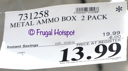 Heritage Security Products Metal Ammo Box | Costco Sale Price
