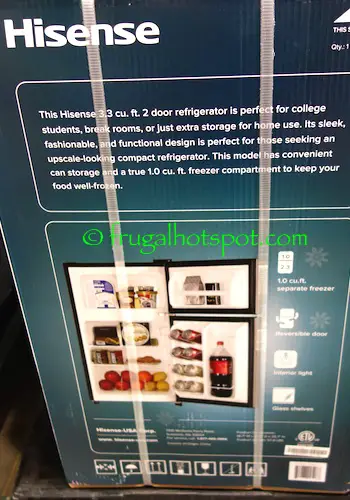 Hisense Two Door 3.3 Cu Ft Mini Fridge Costco | Frugal Hotspot