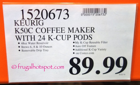 Keurig K50C Coffee Maker Costco Price | Frugal Hotspot