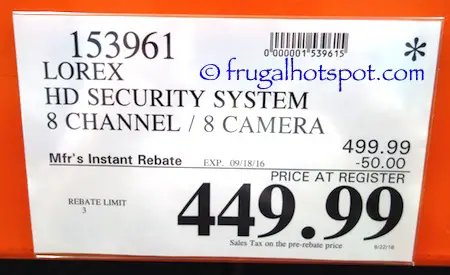 Lorex by Flir 8-Channel Surveillance System Costco Price | Frugal Hotspot