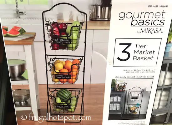 Gourmet Basics 3-Tier Market Basket Costco | Frugal Hotspot