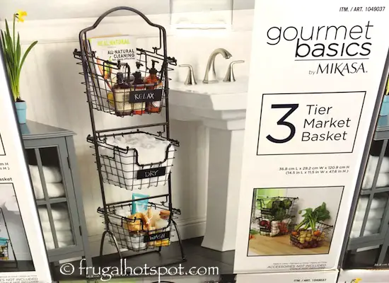 Gourmet Basics 3-Tier Market Basket Costco | Frugal Hotspot