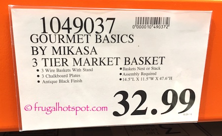 Gourmet Basics 3-Tier Market Basket Costco Price | Frugal Hotspot