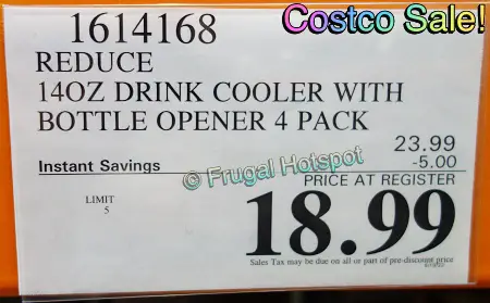 Reduce Drink Cooler 4-Piece Set | Costco Sale Price