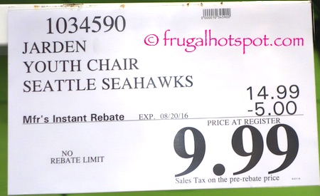 Jarden Coleman NFL Youth Quad Chair Seahawks Costco Price | Frugal Hotspot