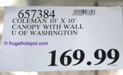 Coleman 10' x 10' Deluxe Dome Canopy w/Wall (University of Washington) Costco Price | Frugal Hotspot