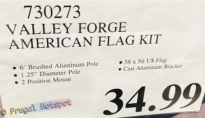 Valley Forge 6 Ft American Flag Kit | Costco Price | Item 730273