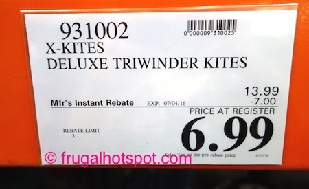 X-Kites Deluxe Triwinder Supersized Kites Costco Price | Frugal Hotspot