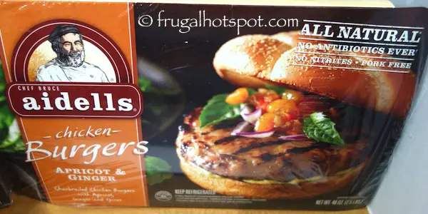 Aidells Apricot and Ginger Chicken Burgers Costco | Frugal Hotspot