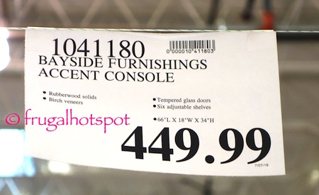 Bayside Furnishings Accent Console Costco Price | Frugal Hotspot