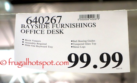 Bayside Furnishings Computer Desk Costco Price | Frugal Hotspot