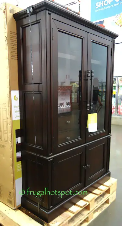 Bayside Furnishings Glass Door Bookcase Costco | Frugal Hotspot