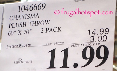 Charisma Velvet Plush Throw 2-Pack Costco Price | Frugal Hotspot