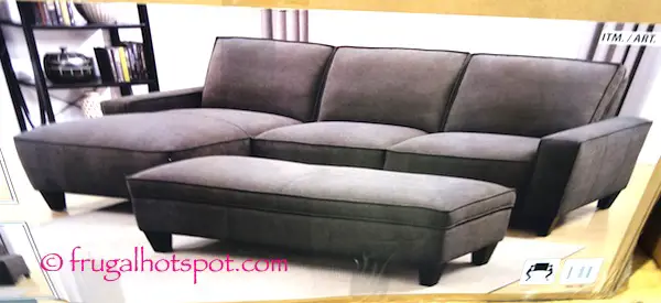 Gray Chaise Sofa with Storage Ottoman Costco | Frugal Hotspot