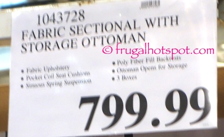 Gray Chaise Sofa with Storage Ottoman Costco Price | Frugal Hotspot