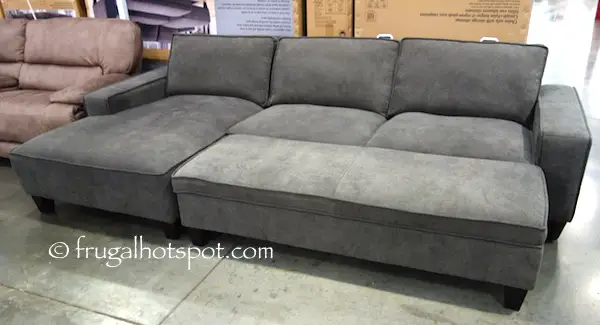 Gray Chaise Sofa with Storage Ottoman Costco | Frugal Hotspot