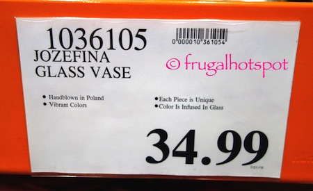 Jozefina Handblown Glass Vase Costco Price | Frugal Hotspot
