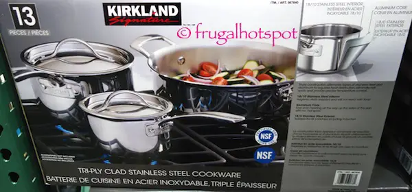 Kirkland Signature 13-Piece Tri-Ply Stainless Steel Cookware Costco | Frugal Hotspot