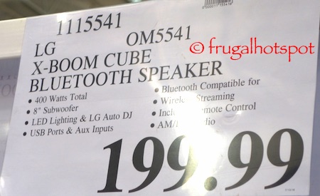 LG OM5541 X-Boom Cube Bluetooth Speaker Costco Price | Frugal Hotspot