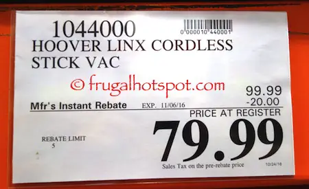 Hoover Linx Cordless Stick Vac Costco Price | Frugal Hotspot