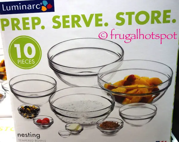 Luminarc 10-Piece Nesting Tempered Glass Bowls Costco | Frugal Hotspot