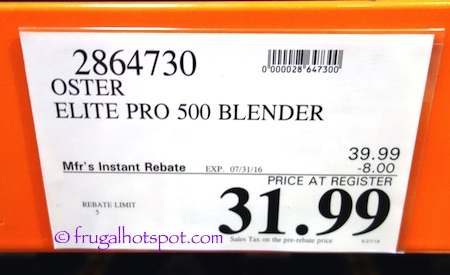 Oster Pro 500 Blender Costco Price | Frugal Hotspot