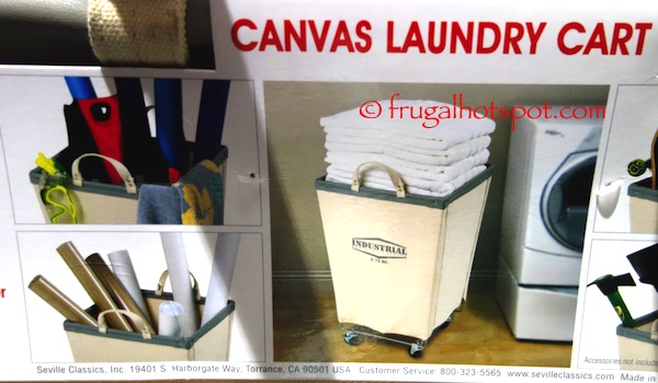 Seville Classics Commercial Cotton Canvas Hamper Cart Costco | Frugal Hotspot