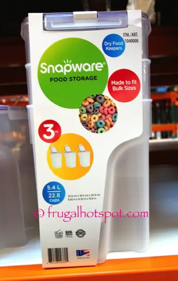 Snapware 3-Pack Cereal Keeper Costco | Frugal Hotspot