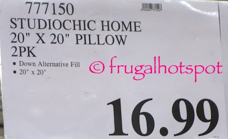 StudioChic Home Decorative Pillows 2-Pack Costco Price | Frugal Hotspot