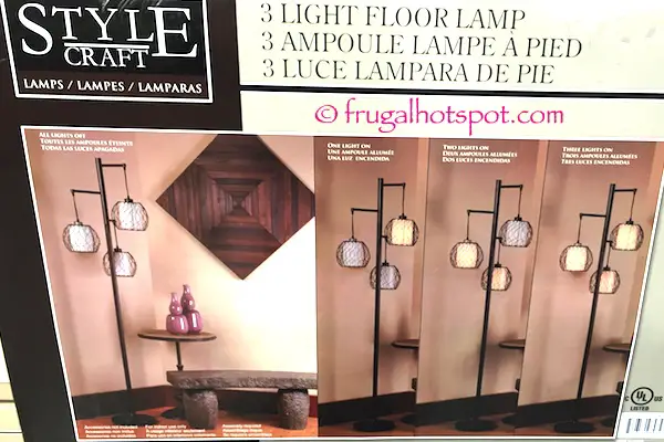 StyleCraft 3 Light Floor Lamp Costco | Frugal Hotspot
