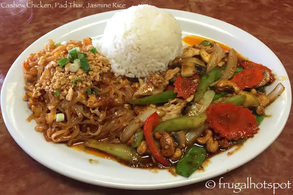 Ting Tong Thai Cafe Cashew Chicken, Pad Thai, Jasmine Rice Lunch Combo