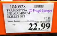 Tramontina Gourmet Selection 3-Pack Saute Pans Costco Price | Frugal Hotspot