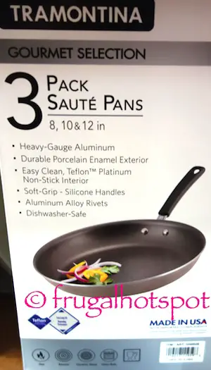 Tramontina Gourmet Selection 3-Pack Saute Pans Costco | Frugal Hotspot