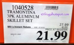 Tramontina Gourmet Selection 3-Pack Saute Pans Costco Price | Frugal Hotspot