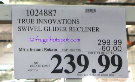 True Innovations Glider Swivel Recliner Costco Price | Frugal Hotspot