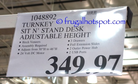  Turnkey Powered Sit 'n Stand Desk Costco Price | Frugal Hotspot