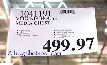 Virginia House Media Chest Costco Price | Frugal Hotspot