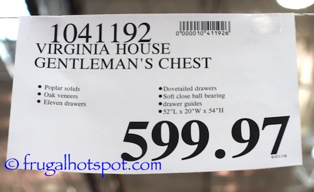 Virginia House Gentleman's Chest Costco Price | Frugal Hotspot