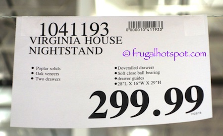 Virginia House Night Stand Costco Price | Frugal Hotspot